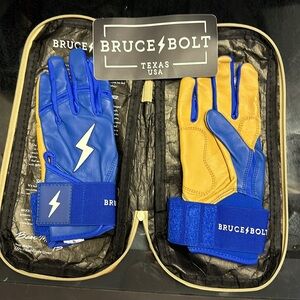 Bruce Bolt, Adult Small Premium Long Cuff batting gloves.
